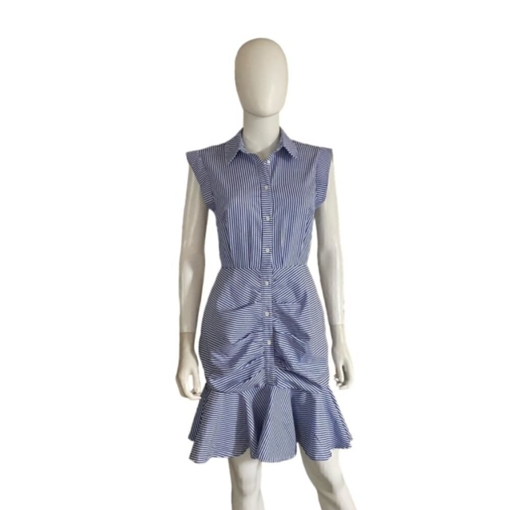 Tuckernuck Pomander Place Striped Ruched Mini Dress XSmall
